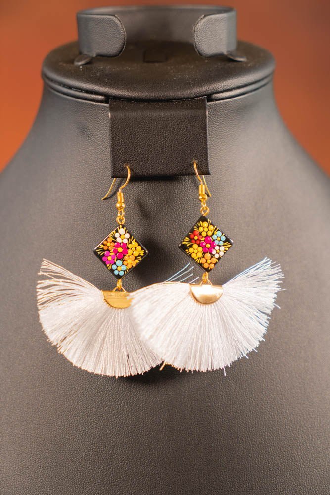 Hand Painted Mexican Earrings - Tradicion Mexicana