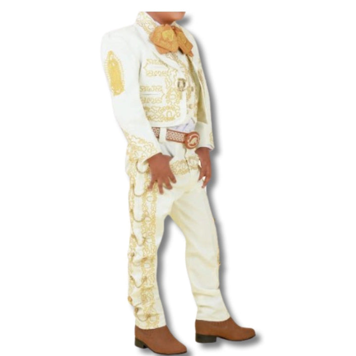 Kids Charro Suit for Baptism (7 piece set) - Tradicion Mexicana