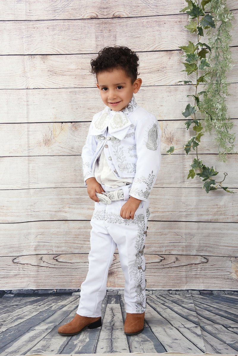 Kids Charro Suit for Baptism (7 piece set) - Tradicion Mexicana