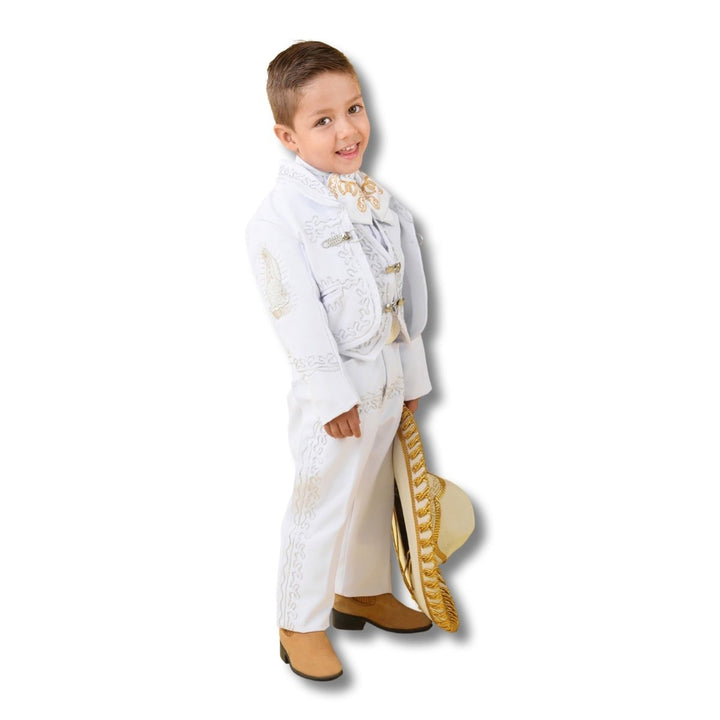 Kids Charro Suit - Virgen Economic (7 piece set) - Tradicion Mexicana