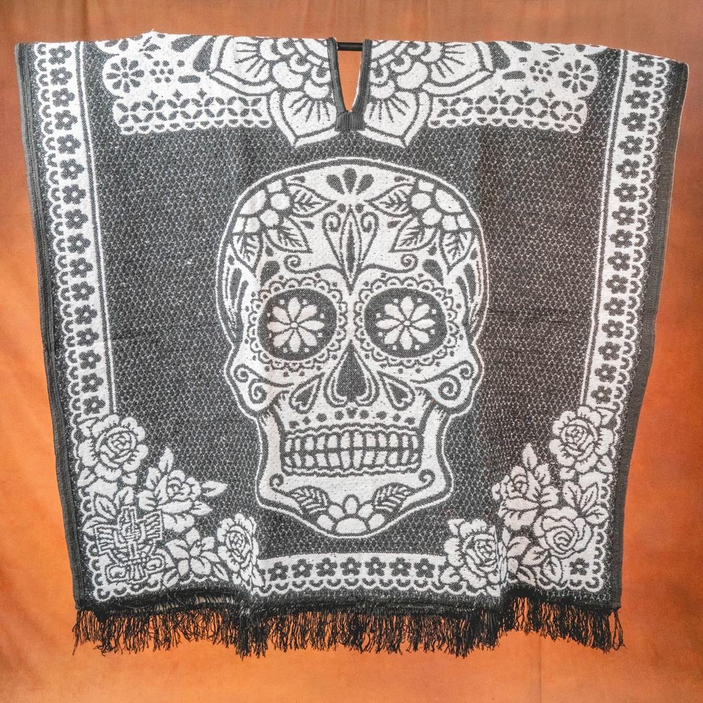 La Catrina Calavera super warm poncho - Tradicion Mexicana