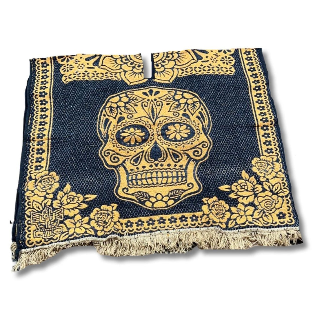 La Catrina Calavera super warm poncho - Tradicion Mexicana