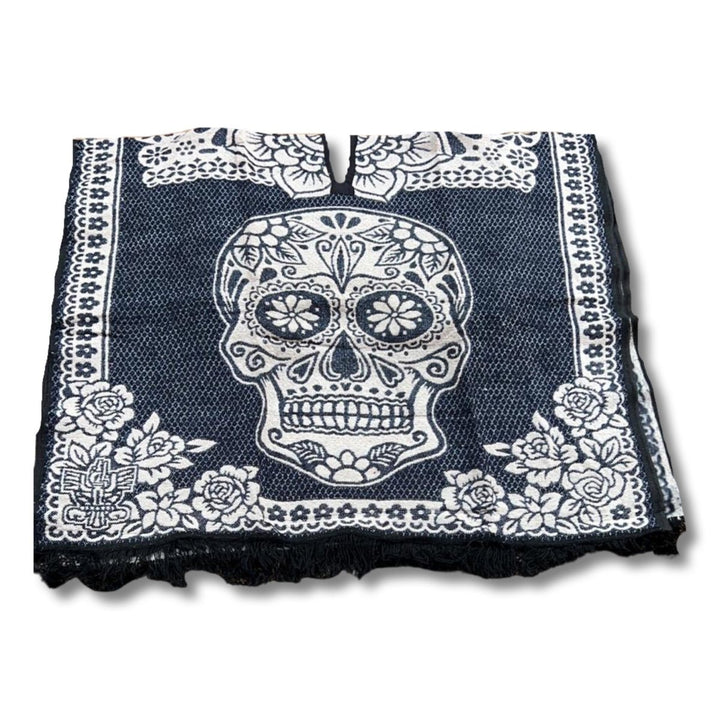 La Catrina Calavera super warm poncho - Tradicion Mexicana