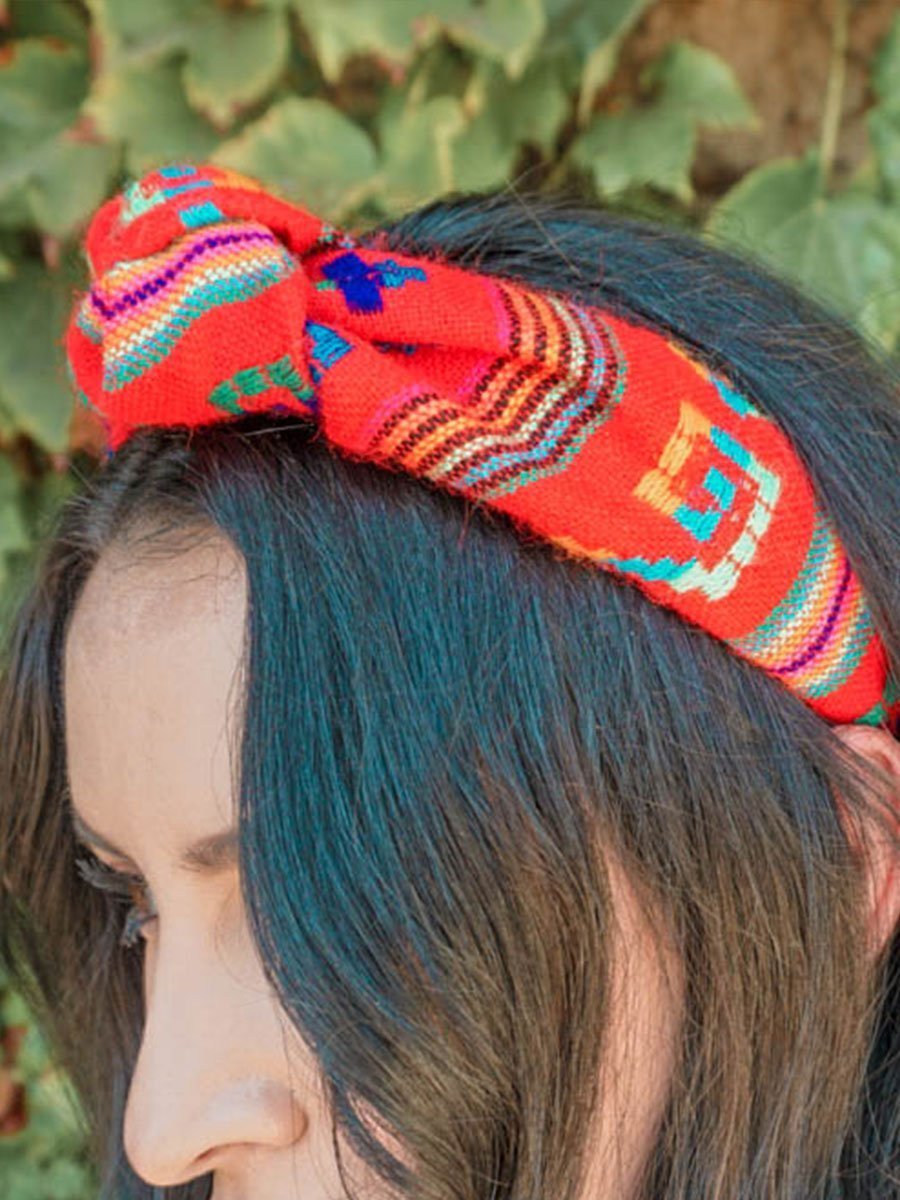 Ladies Knotted Cambaya Turban Headband - Tradicion Mexicana