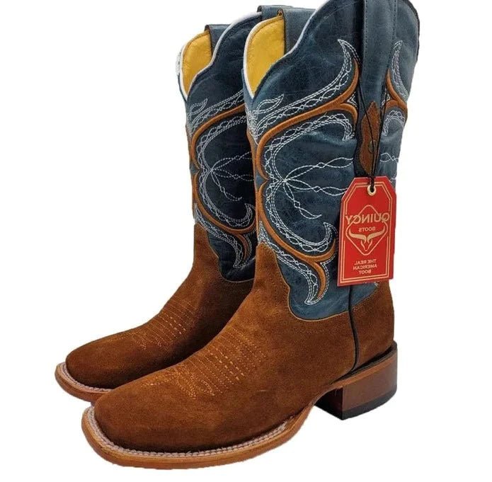 Men's Suede Leather Rodeo Boot - Tradicion Mexicana