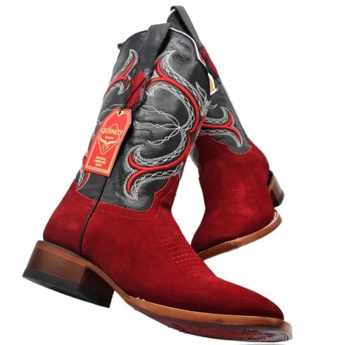 Men's Suede Leather Rodeo Boot - Tradicion Mexicana