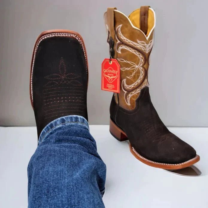 Men's Suede Leather Rodeo Boot - Tradicion Mexicana