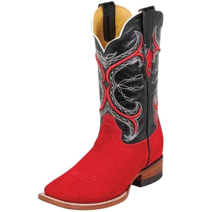 Men's Suede Leather Rodeo Boot - Tradicion Mexicana