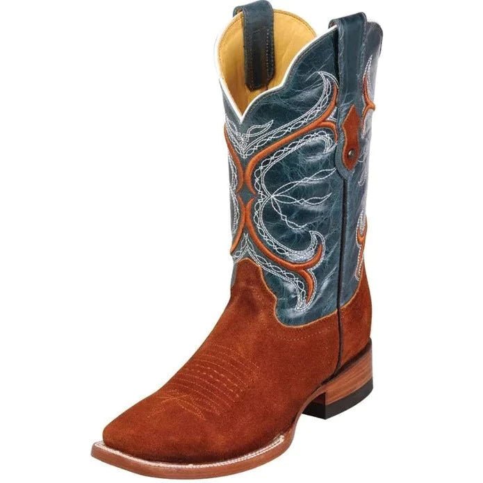 Men's Suede Leather Rodeo Boot - Tradicion Mexicana