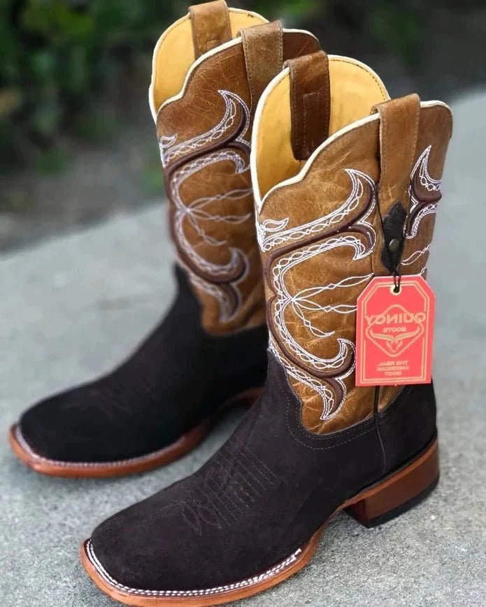 Men's Suede Leather Rodeo Boot - Tradicion Mexicana