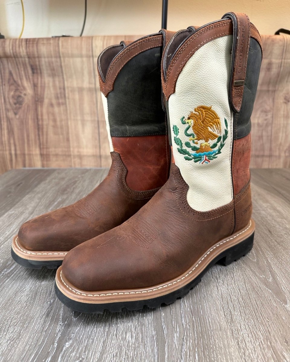 Mexican Flag Bota Rodeo Work Boot (Waterproof) - Tradicion Mexicana