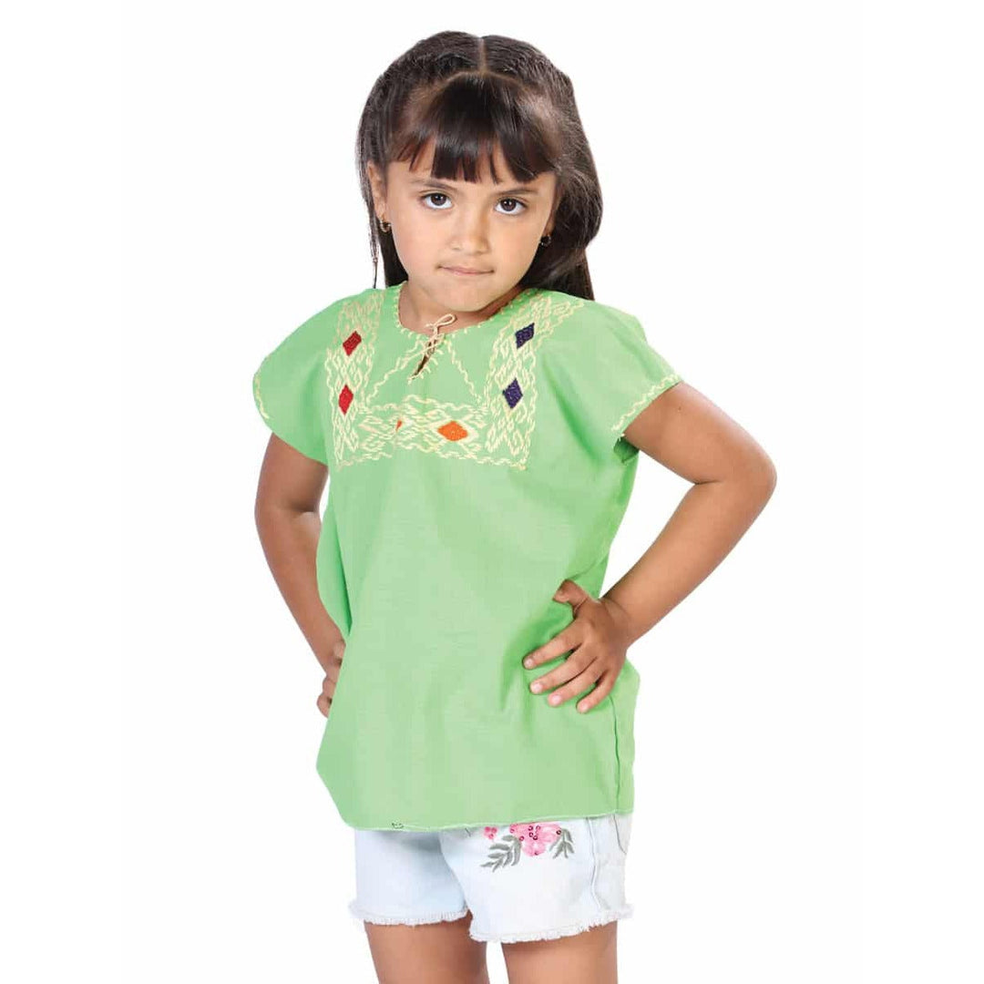 Mexican Girls Artesanal Shirt - Maya - Tradicion Mexicana