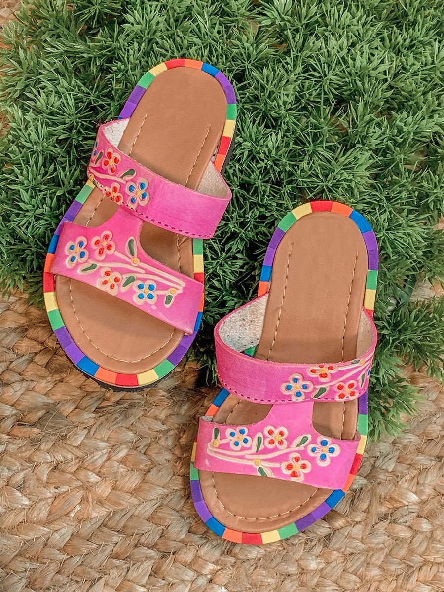 Mexican Handmade little girls sandal - Tradicion Mexicana