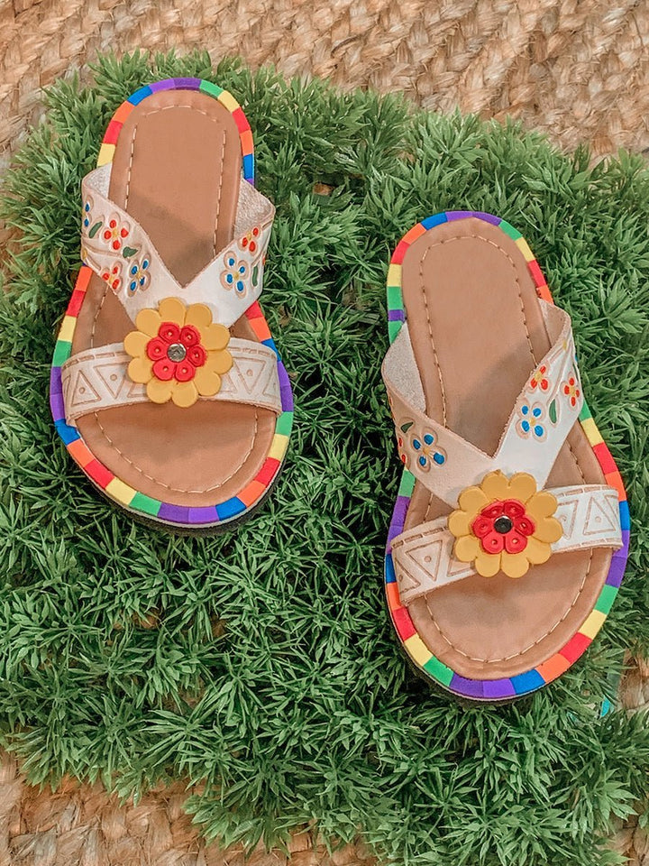 Mexican Handmade little girls sandal - Tradicion Mexicana