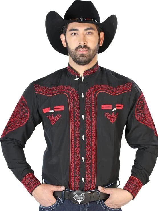 Premium Embroidered Camisa Charra - Tradicion Mexicana