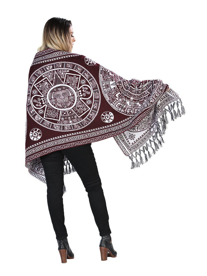 Rebozo de Dama Unitalla - Estilo Mañanita Doble Vista - Tradicion Mexicana