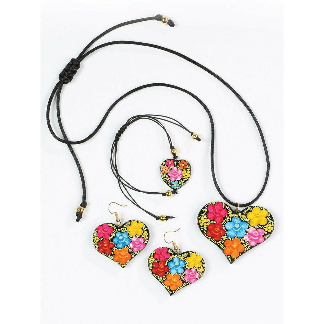 Set Artesanal Necklace-Earrings-Bracelet - Tradicion Mexicana