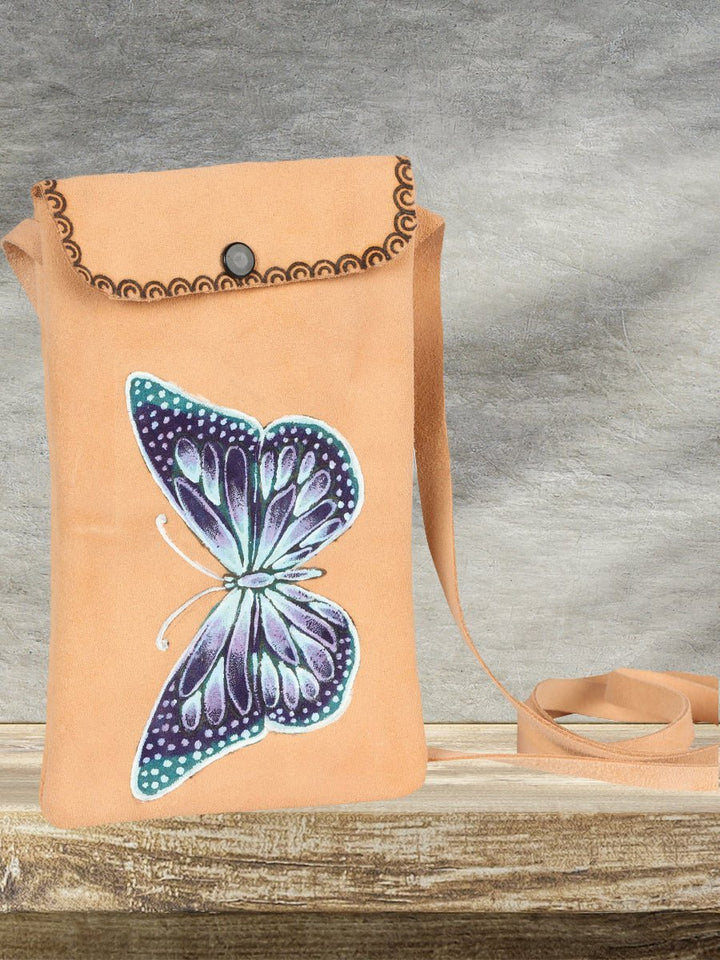 Suede Phone Carrier Bag - Tradicion Mexicana