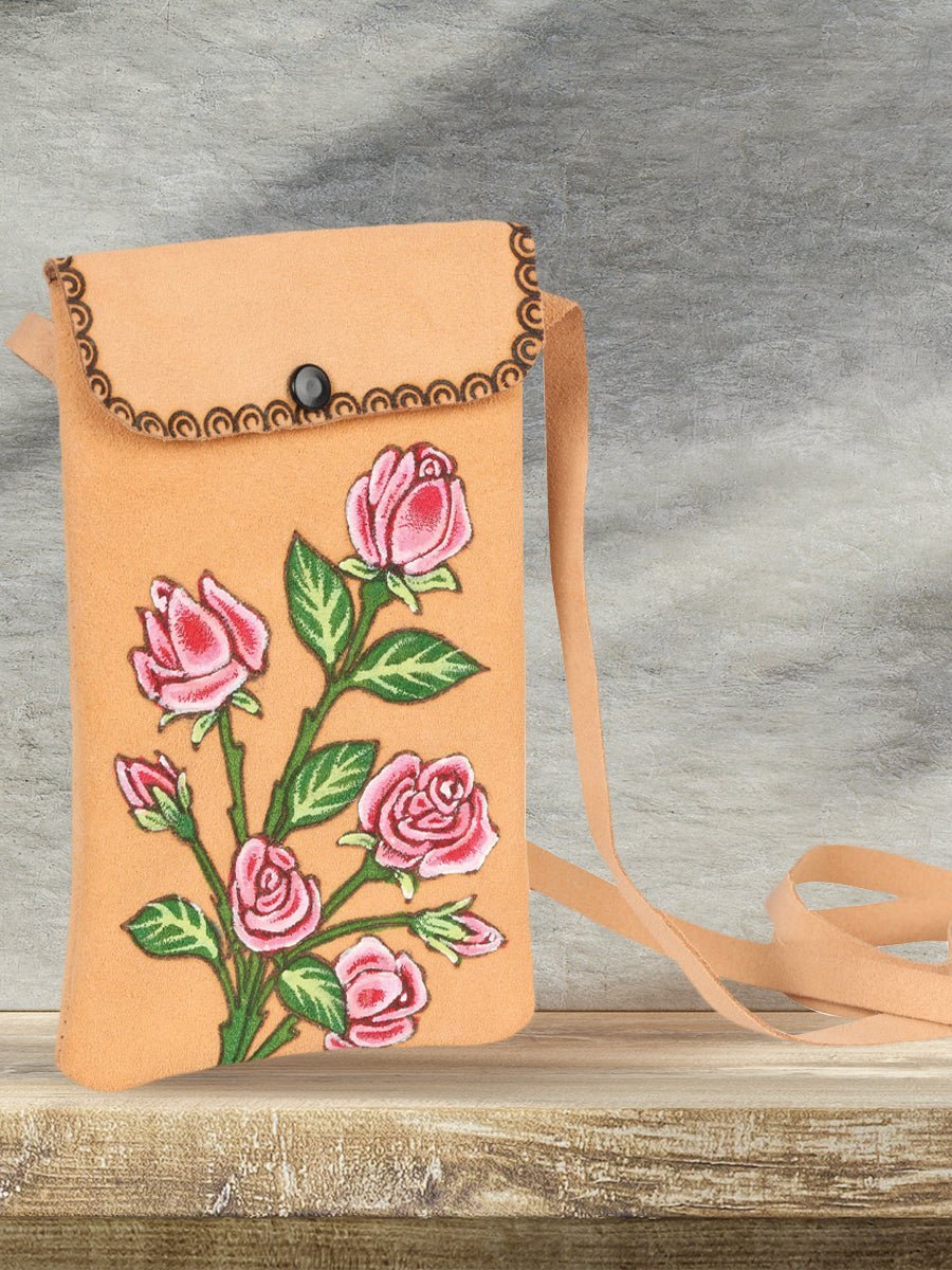 Suede Phone Carrier Bag - Tradicion Mexicana