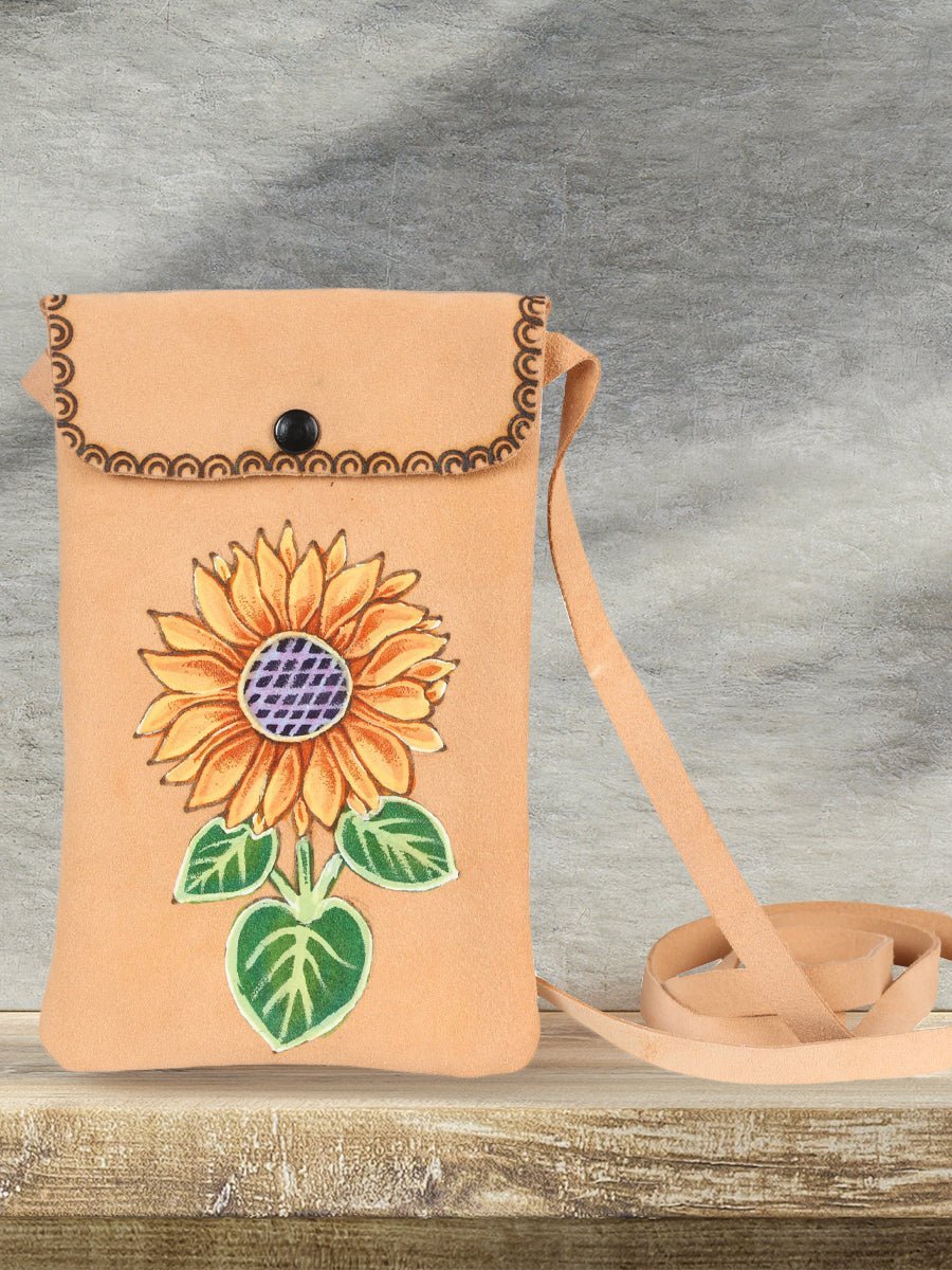 Suede Phone Carrier Bag - Tradicion Mexicana