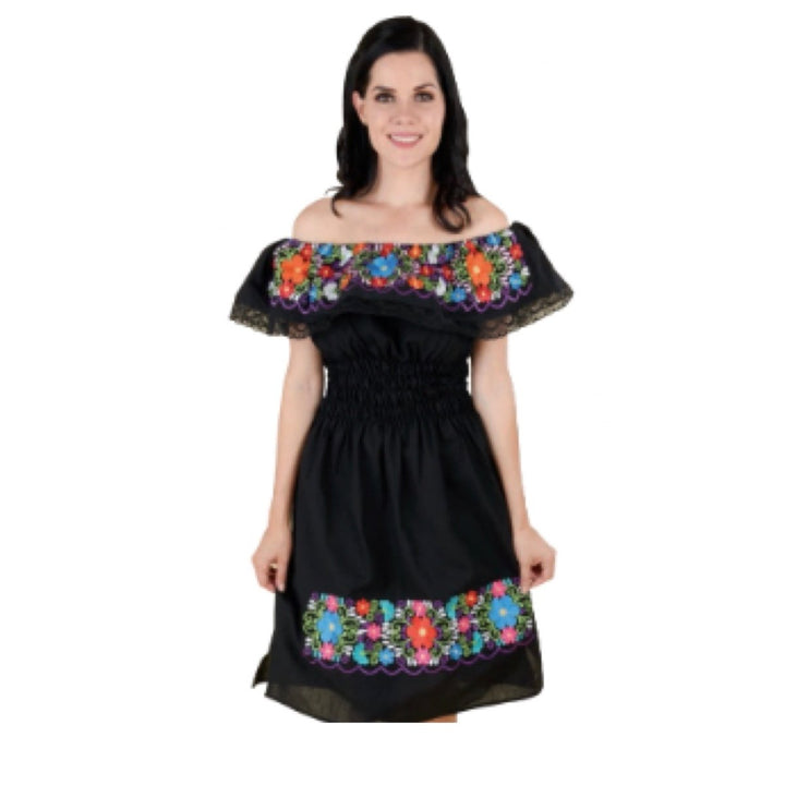 Vestido artesanal bordado - Tradicion Mexicana