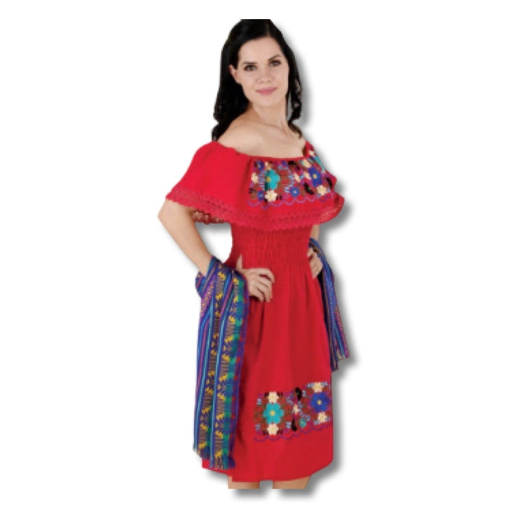 Vestido artesanal bordado - Tradicion Mexicana