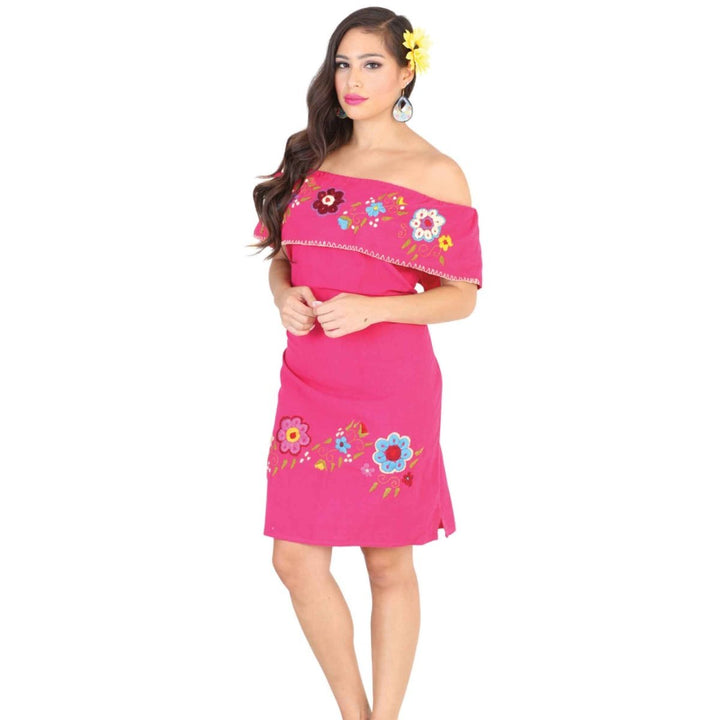 Vestido Bordado Campesino Olan - Tradicion Mexicana