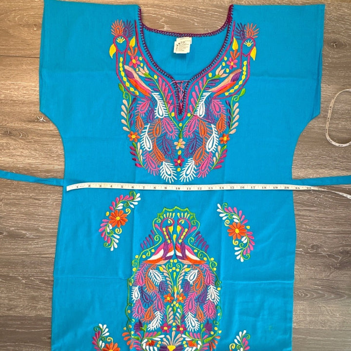 Vestido Kimono Artesanal Pavo - Tradicion Mexicana