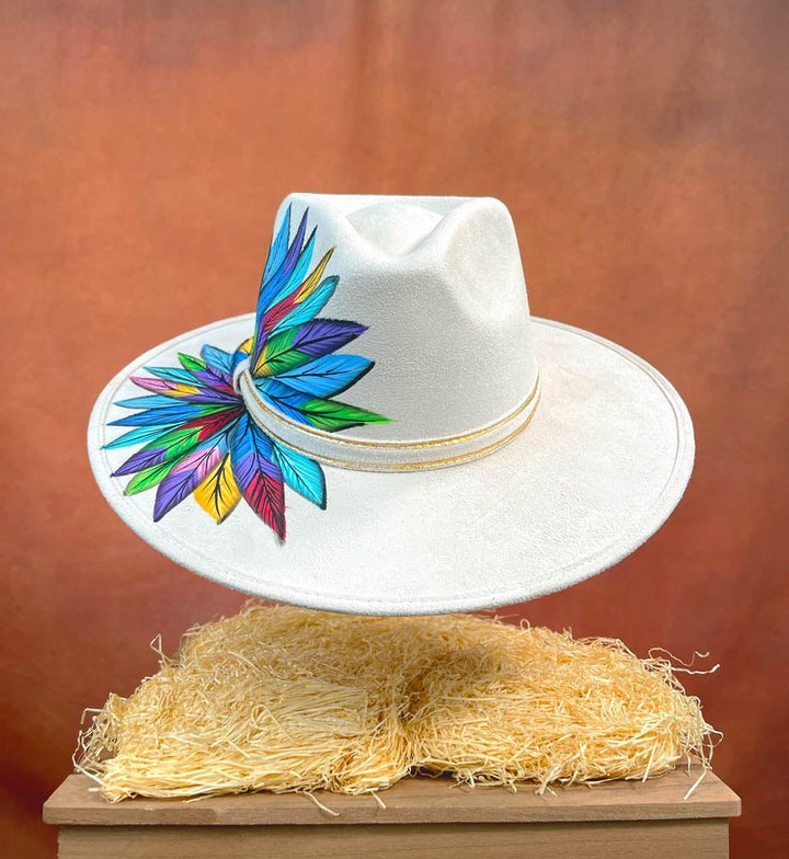 Women Hand Painted Mexican Sombrero - Tradicion Mexicana