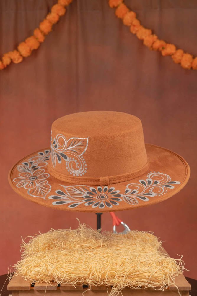 Women Hand Painted Mexican Sombrero - Tradicion Mexicana