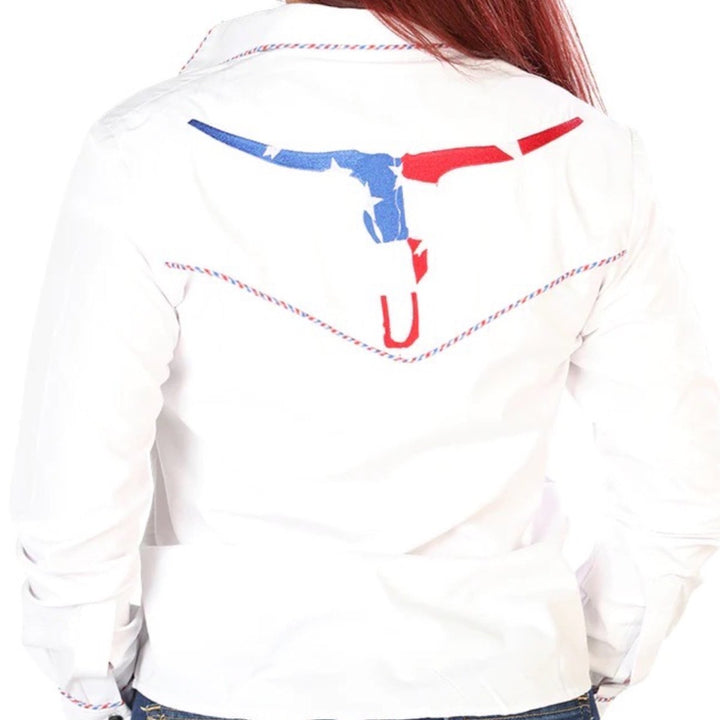 Women's Long Sleeve Western Shirt - Bull - Tradicion Mexicana