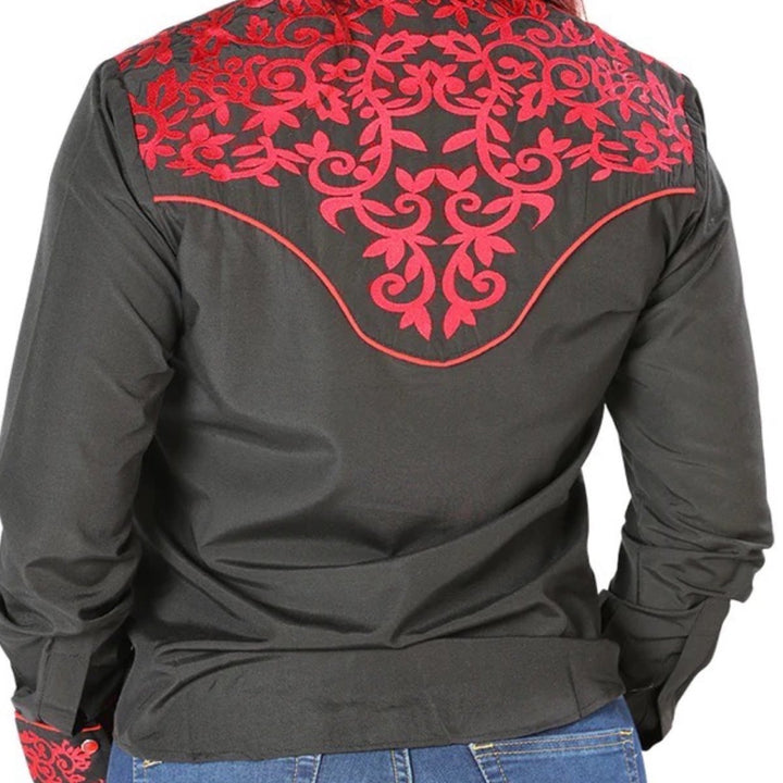 Women's Long Sleeve Western Shirt - Vine - Tradicion Mexicana