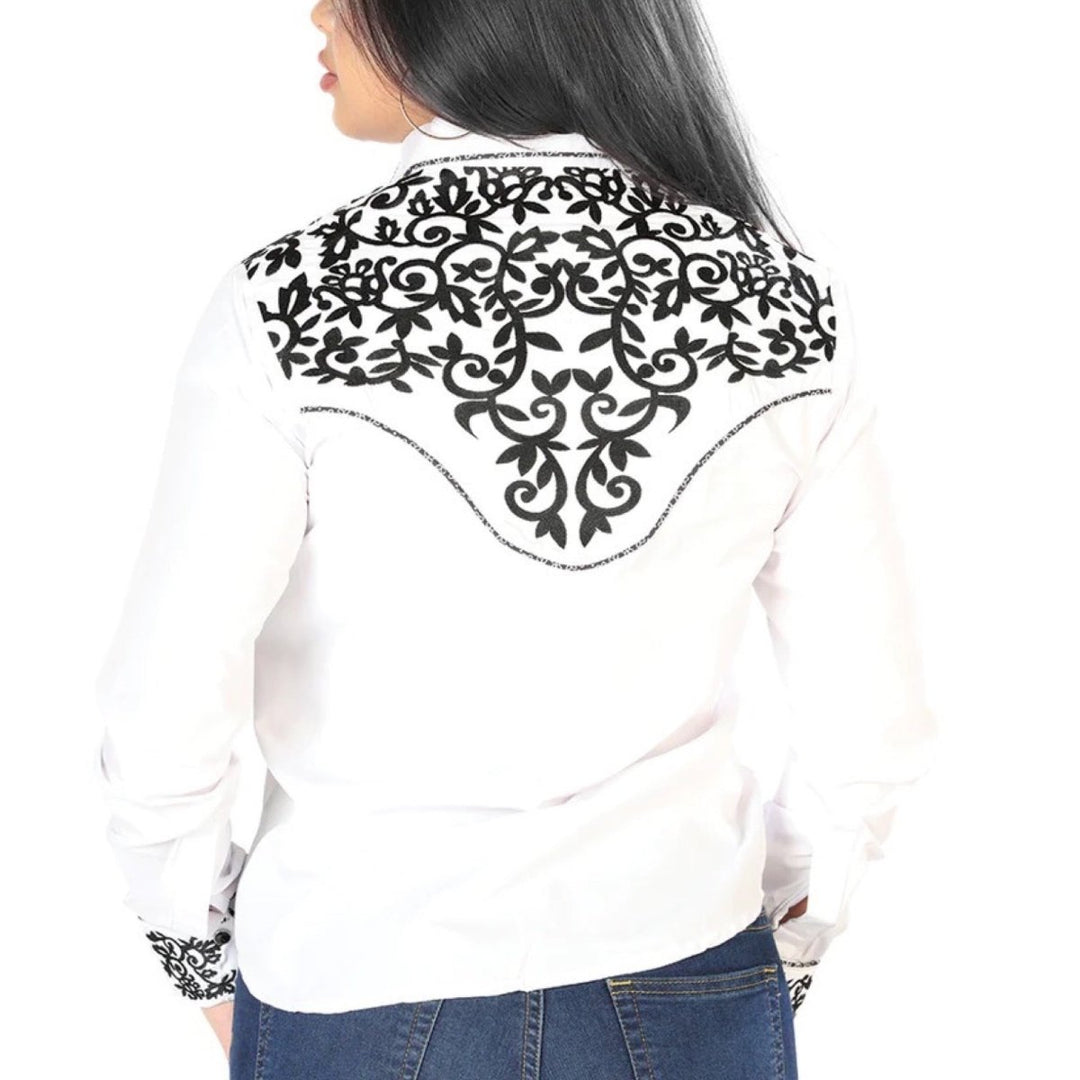 Women's Long Sleeve Western Shirt - Vine - Tradicion Mexicana