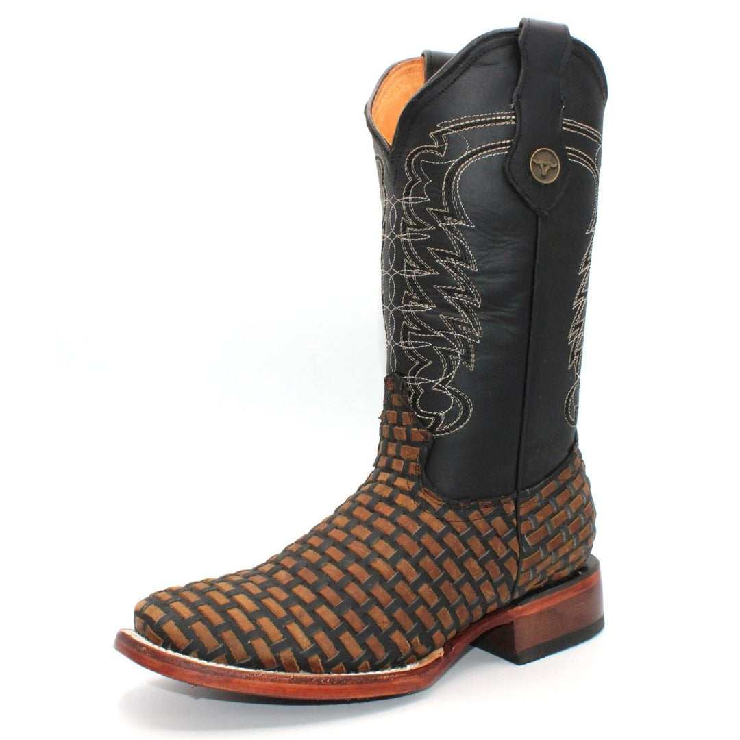 Women's Premium Handmade Wide Square Toe Cowgirl Boot - Tradicion Mexicana