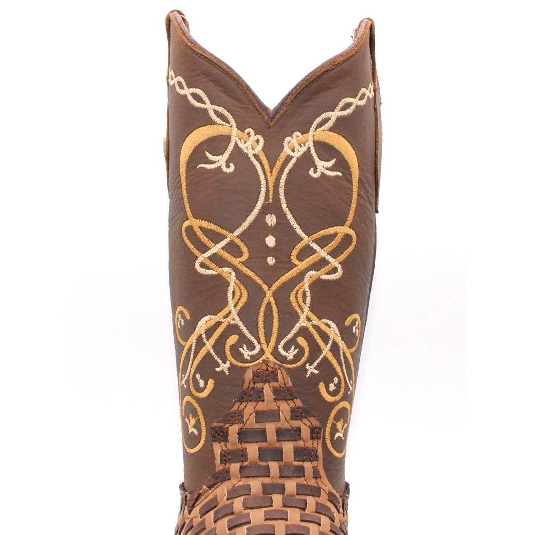 Women's Premium Handmade Wide Square Toe Cowgirl Boot - Tradicion Mexicana